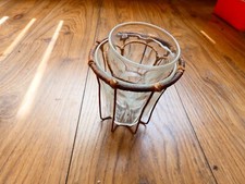 Coracle picnic glasses in wicker/rattan holders