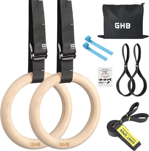 Gymnastic rings wooden gym - rings,