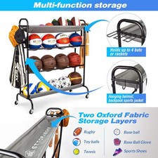 Rolling Basketball Rack with