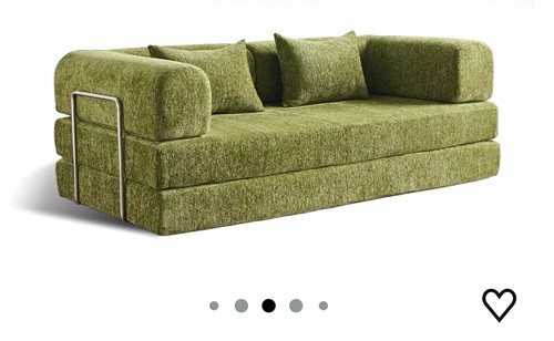 Green seater sofa cotton - green, 2