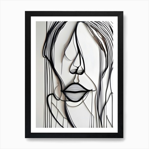 Wire sculpture art print - sculpture,