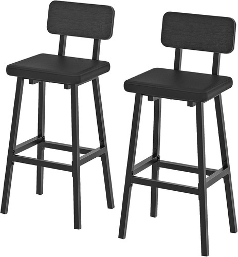 Black bar stools set - bar,