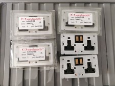 Wandsworth Double Socket + Brass Switches Part A455/D/BB Some  Are Unboxed