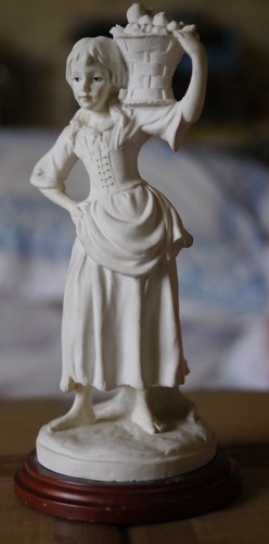 Plaster figurine wooden - on,
