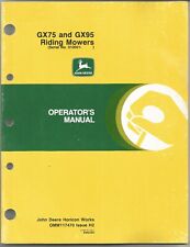 Original John Deere Modes GX75 GX95 Riding Mowers Operators Manual OMM117470-H2