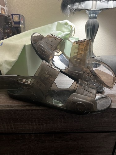 Off white jelly sandals - off-white,