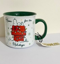 Snoopy Woodstock Peanuts Christmas Mug Cup Xmas Hug Coffee Holidays Official NEW