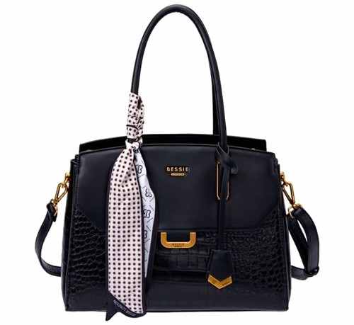 Bessie london black - black, croc