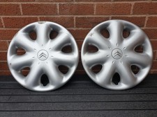 Pair of Citroen Picasso 15" Wheel Trims Genuine Original Hub Caps Xsara Berlingo
