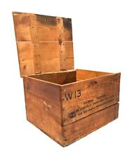 Antique Advertising - London Post Office Packing Wooden Pine Box Crate c.1960