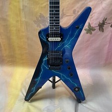 Factory Custom Light Glossy Dimebag Darrell Dean From Hell,Blue Electric Guitar