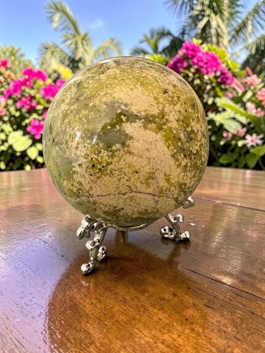 Serpentine crystal sphere - crystal, 65mm