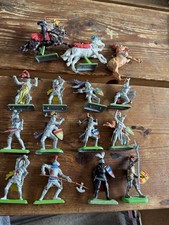 Vintage Britains Deetail Medieval Knights Figures Horses Job Lot Bundle 1971