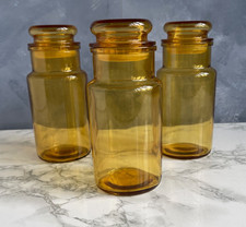 3 x  Storage Jar  Amber