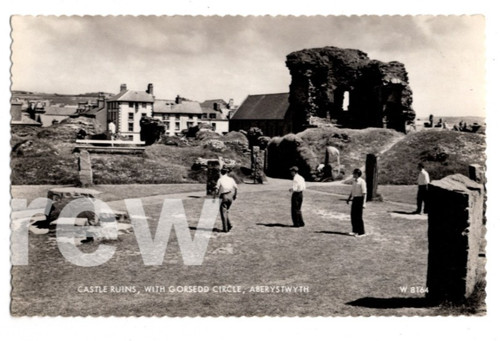 Aberystwyth castle ruins with - aberystwyth,
