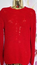 NICE MATALAN RED ACRYLIC MATALAN LADIES WOMENS JUMPER TOP SIZE 8 SIZE S EUR 36