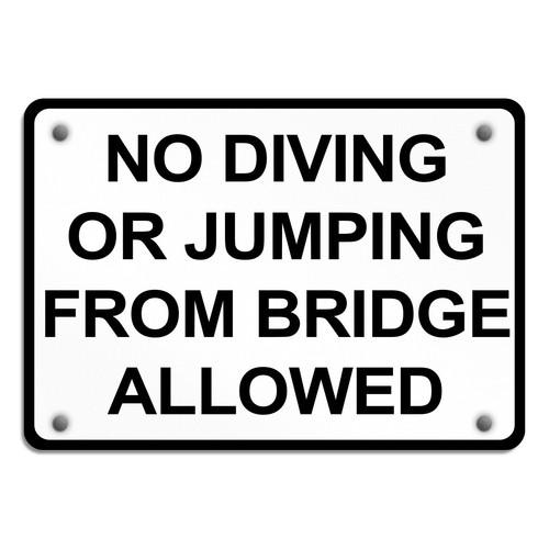Horizontal metal sign - horizontal, no