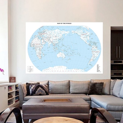 Large standard world map - large,