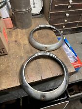 Vintage Old Original Nash Car Headlamp Headlight Lamp Light Bezel Parts Pair Set