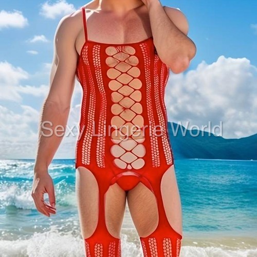 Men body stockings fishnet - men,