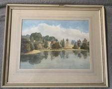 Jack Welbourn - Framed Mid 20th Century original Watercolour gravel pit weybread