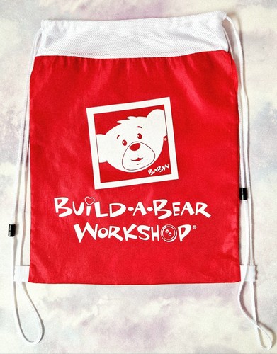 Build bear red - bear,, drawstring
