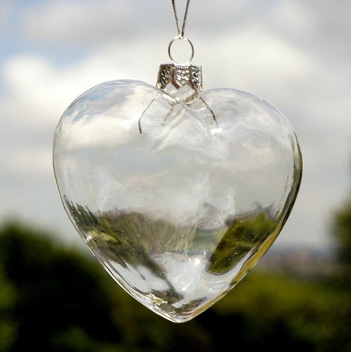 Fillable clear glass baubles - fillable,