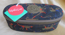 Kipling DUOBOX Medium Pen Case in Camou Print Dark Blue Cosmetic Bag RRP £36.90