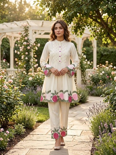 Women off white floral - women's,