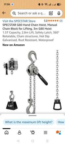Specstar g80 hand chain hoist - g80,