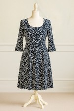 Boden Navy & White Spot Fit &