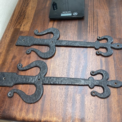 Pair antique cast - , iron