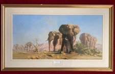 Framed Ltd Edition print ‘The Ivory Is Theirs’ by David Shepherd  1/90-56x93cm