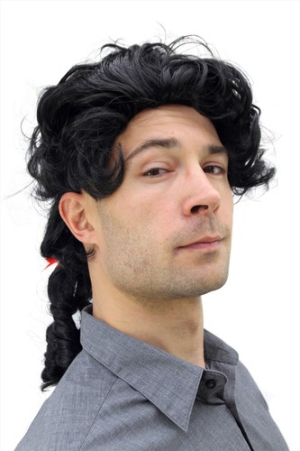 Wig men carnival black baroque - carnival,