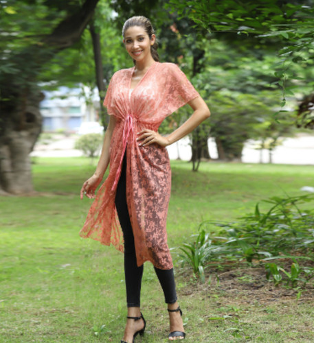 Ladies lace kimono - ladies,