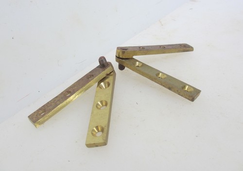 Vintage brass swing hinges - vintage,