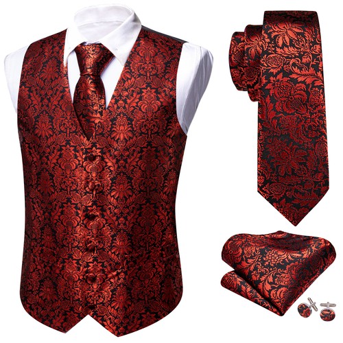 Gold jacquard mens waistcoat - mens,