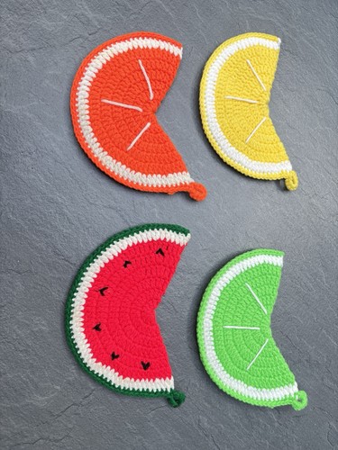 Vintage hand crocheted fruit - hand,