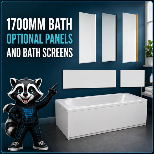 1700 700mm single ended bath - 1700,