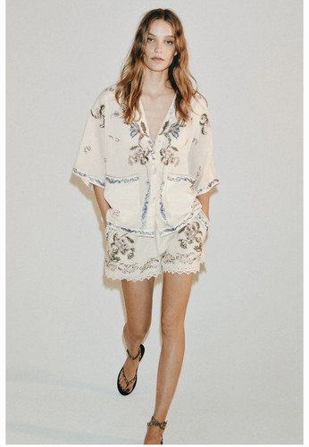 Zara embroidered floral - zara,