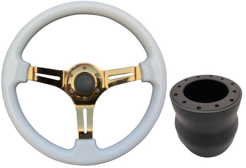 White gold ssteering wheel - gold, ts