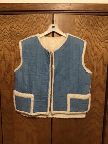 Vintage 1970s quilted blue - 1970s,
