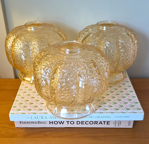 Set vintage amber glass - set, 3