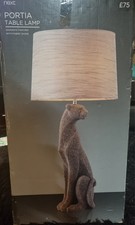 Next Silver Diamonte Panther Table Lamp BOXED Excellent Condition Christmas Gift