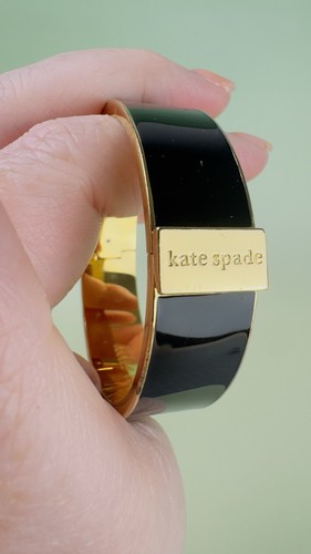Kate spade black enamel - enamel, gold