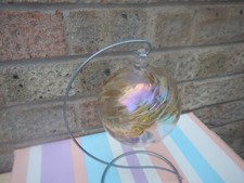 ART GLASS HANDBLOWN IRREDESCENT HANGING BALL/GLOBE 4 INCHES