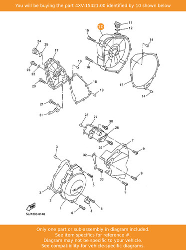 Yamaha cover crankcase - crankcase, 2