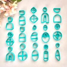 POLYMER CLAY EARRING CUTTER BASIC SHAPES COLLECTION SET OF 2 3D PRINTED UK