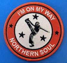 NORTHERN SOUL IRON ON PATCH - "I'M ON MY WAY" - NORTHERN SOUL DANCER