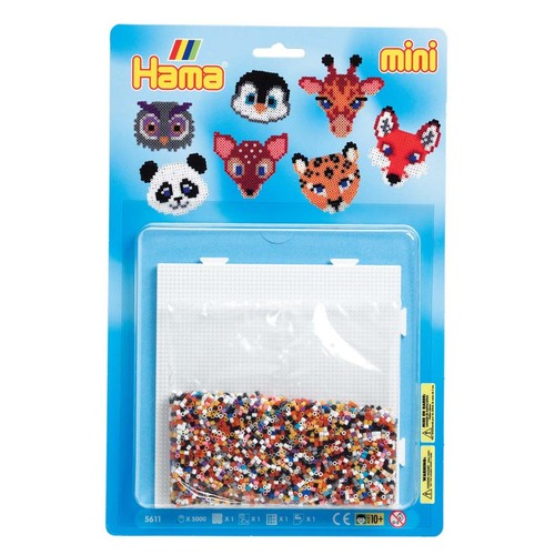 Hama mini beads animal heads - hama,